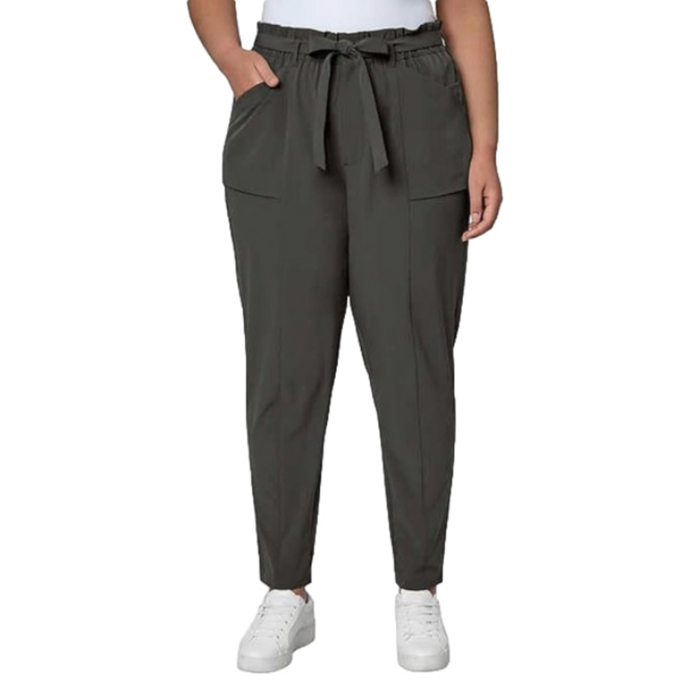 MODERN AMBITION Tie-Front Pants Lightweight Pockets Burnt Olive Women M NWT